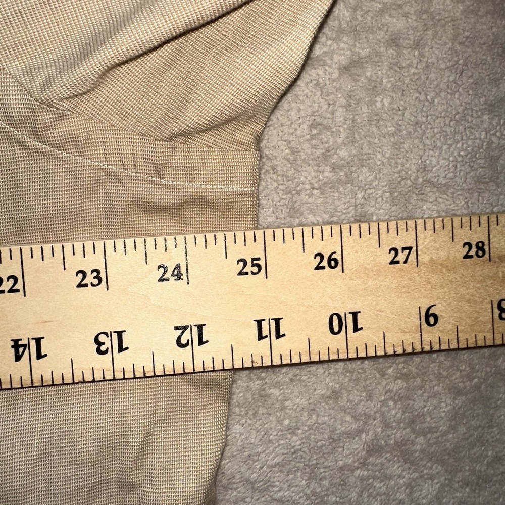 Vintage Polo Ralph Lauren Andrew Shirt Mens XL 16.5 34/35 Beige Tan Woven Cotton - Picture 6 of 9